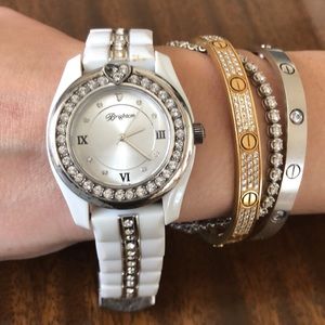 Brighton Dana Point  white faux diamond watch